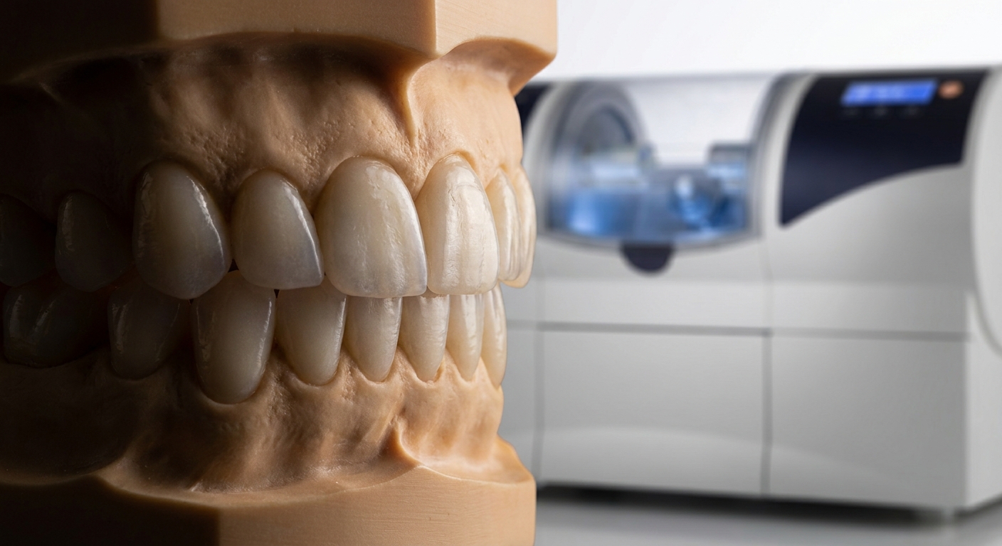 in-house CAD/CAM dental lab milling crown at a top vietnam dental clinic